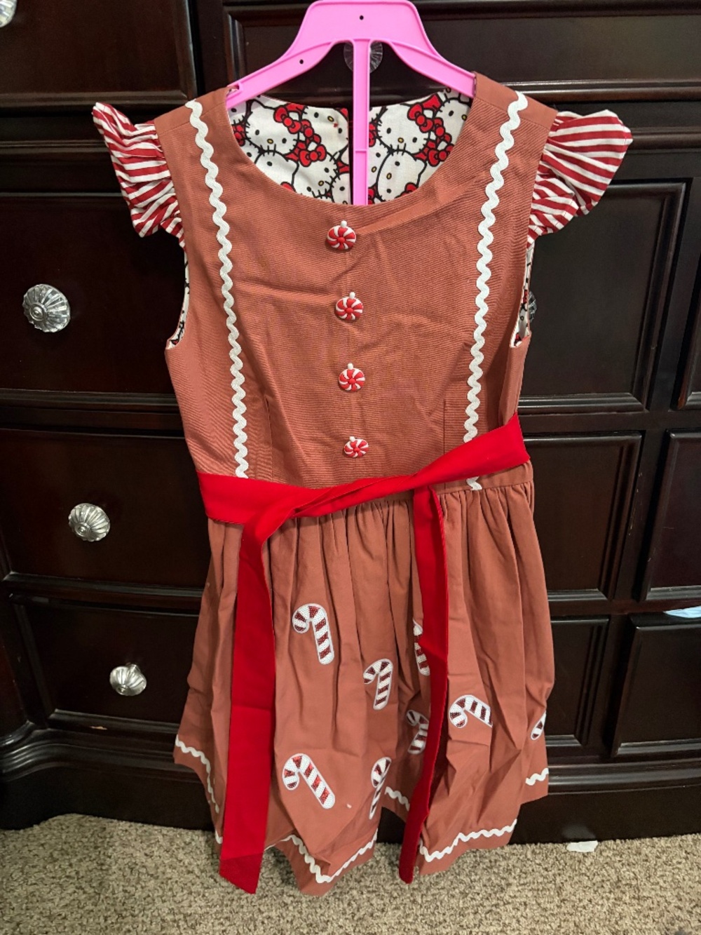 Girls gingerbread dress 6/8